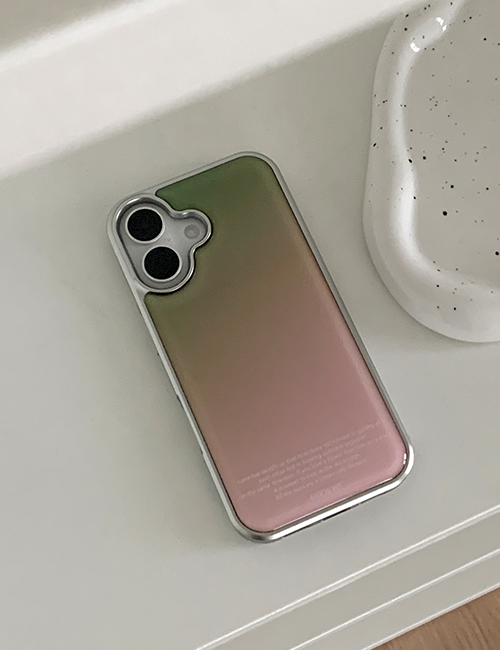 earliner - strawberry matcha latte silver bumper case