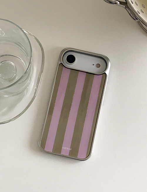 earliner - vintage pajama olive pink silver bumper case