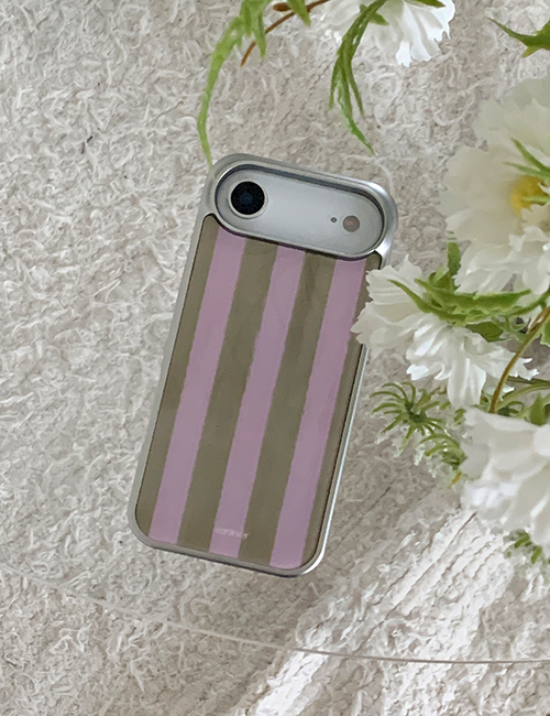 earliner - vintage pajama olive pink silver bumper case