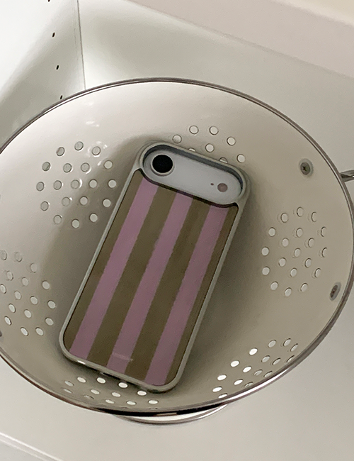 earliner - vintage pajama olive pink silver bumper case