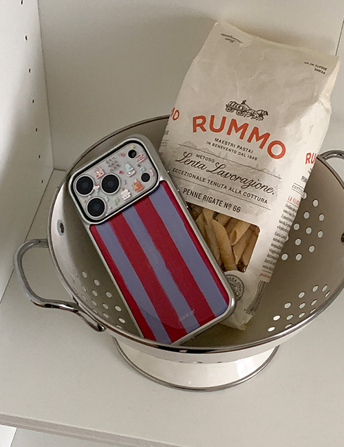 earliner -  vintage pajama red blue silver bumper case