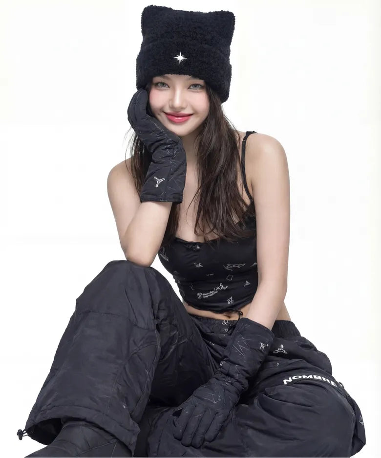 NOMBRE - EMBROIDERED CAT BEANIE (3 Colors)