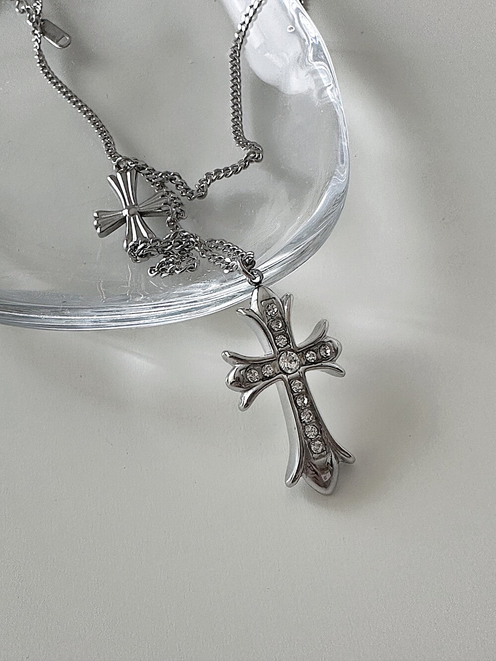 OFUSE - Double Cross Necklace