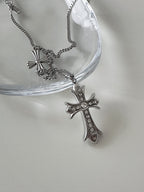 OFUSE - Double Cross Necklace