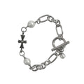 OFUSE - Pearl Drop Bracelet (Cross)
