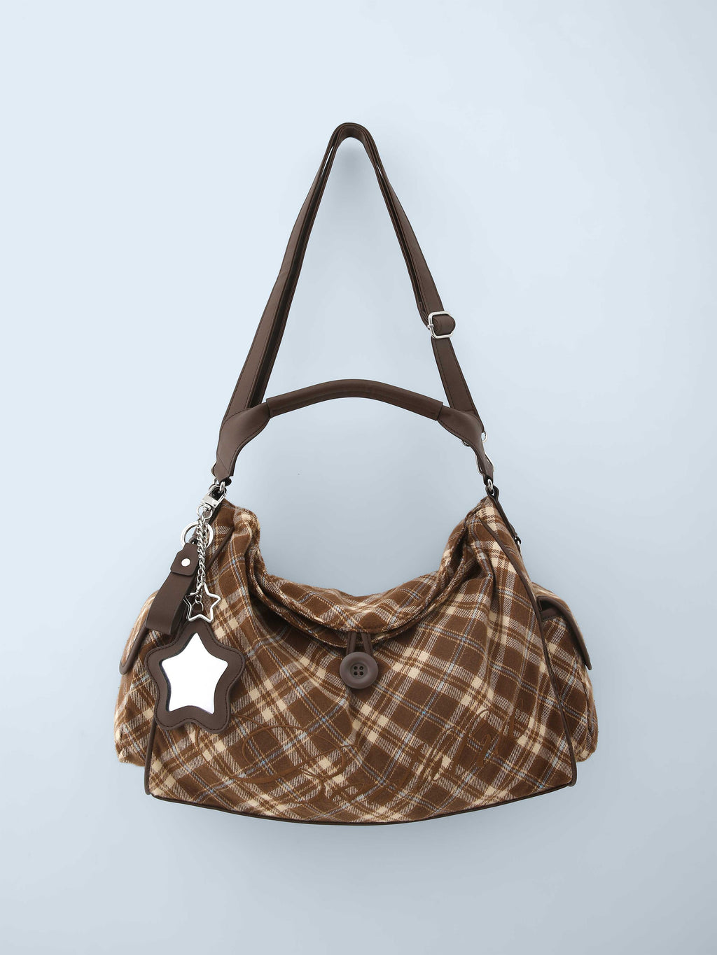 BadBlue - Cocoa Check Pillow Bag