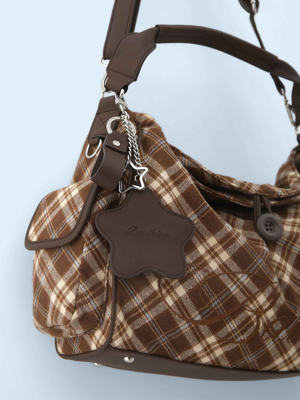 BadBlue - Cocoa Check Pillow Bag