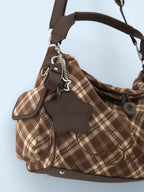 BadBlue - Cocoa Check Pillow Bag