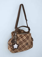BadBlue - Cocoa Check Pillow Bag