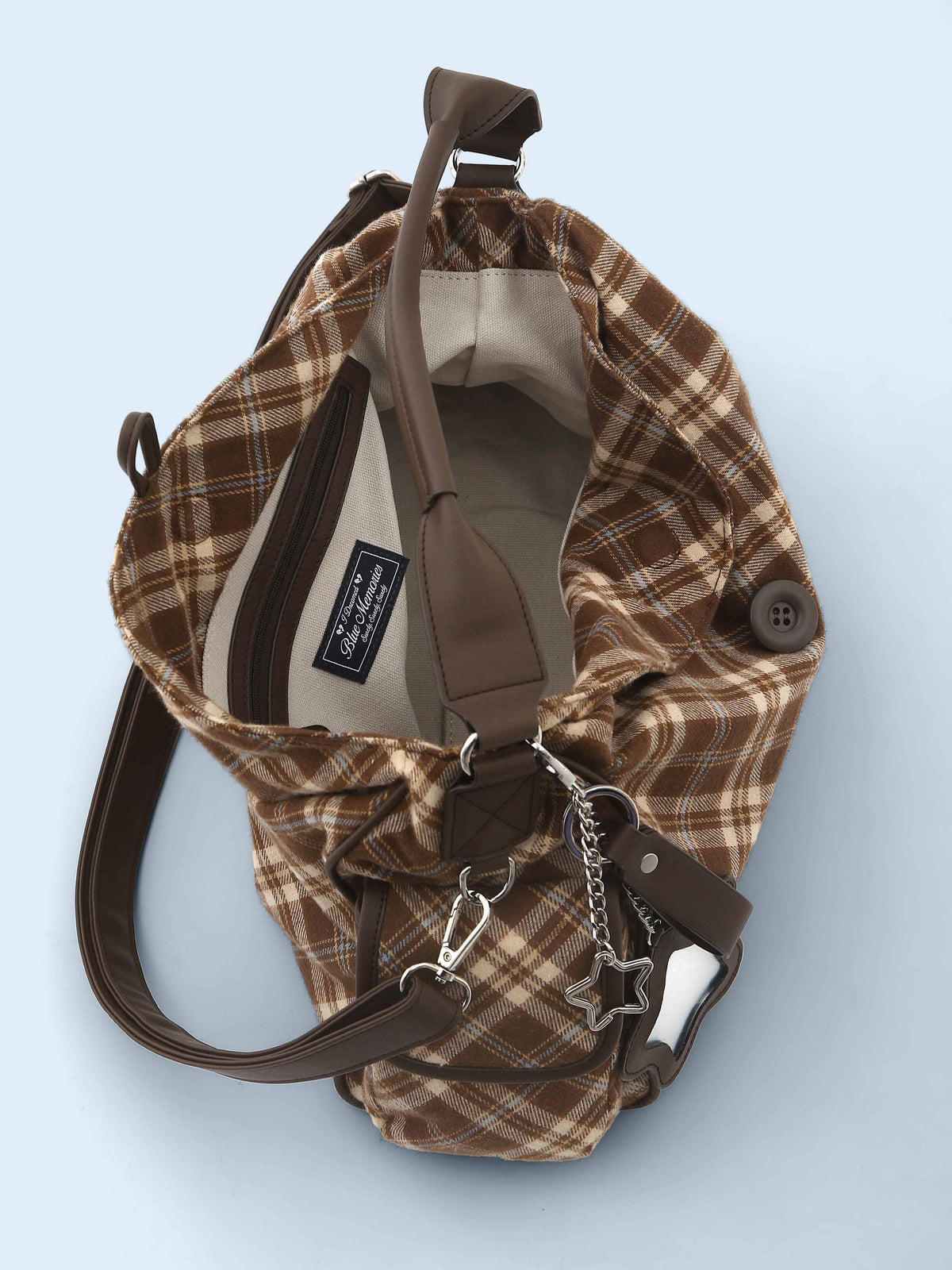 BadBlue - Cocoa Check Pillow Bag