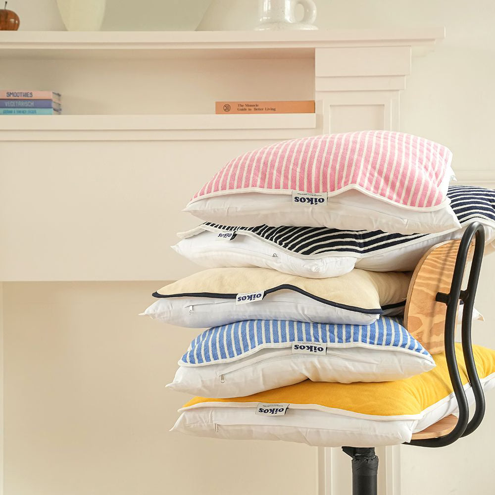 oikos - Terry Banding Quilted Pillow Pad 毛巾布枕頭墊 6色
